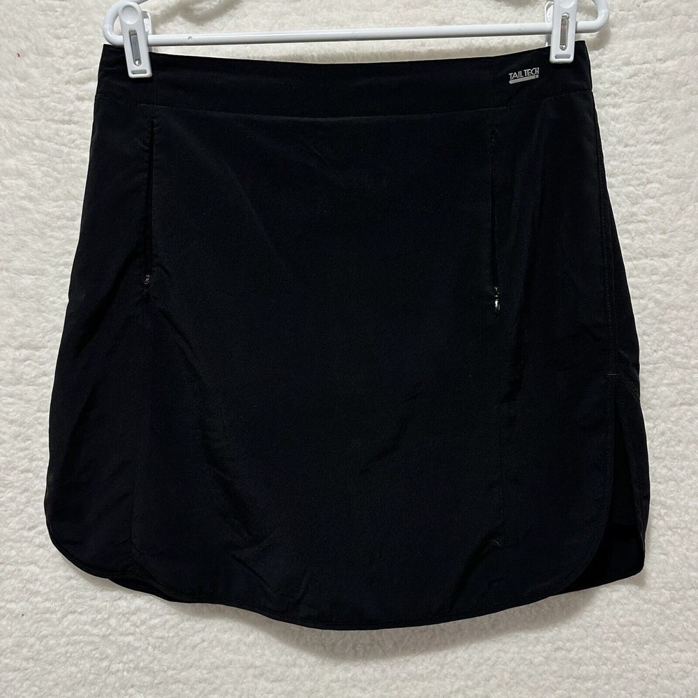 TAIL TECH PERFORMANCE Women's Solid Black Curved Hem Golf Skort Size 8